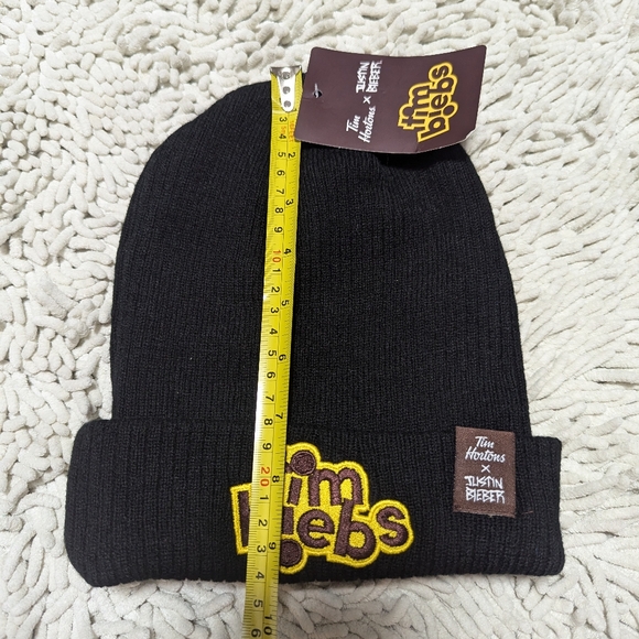 Tim Biebs Tim Hortons x Justin Bieber black toque/beanie - Picture 2 of 4